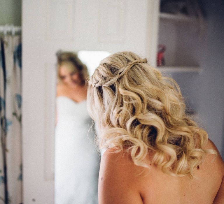 Half Up Half Down Wavy Bridal Hair & Make Up By Jodies