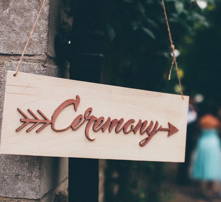 Wooden Ceremony Sign