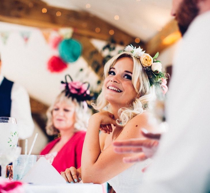 Bride during Wedding Speeches