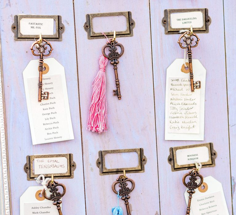 Vintage Key Table Plan | Thames Chase Centre Boho Wedding | Gyan Gurung Photography