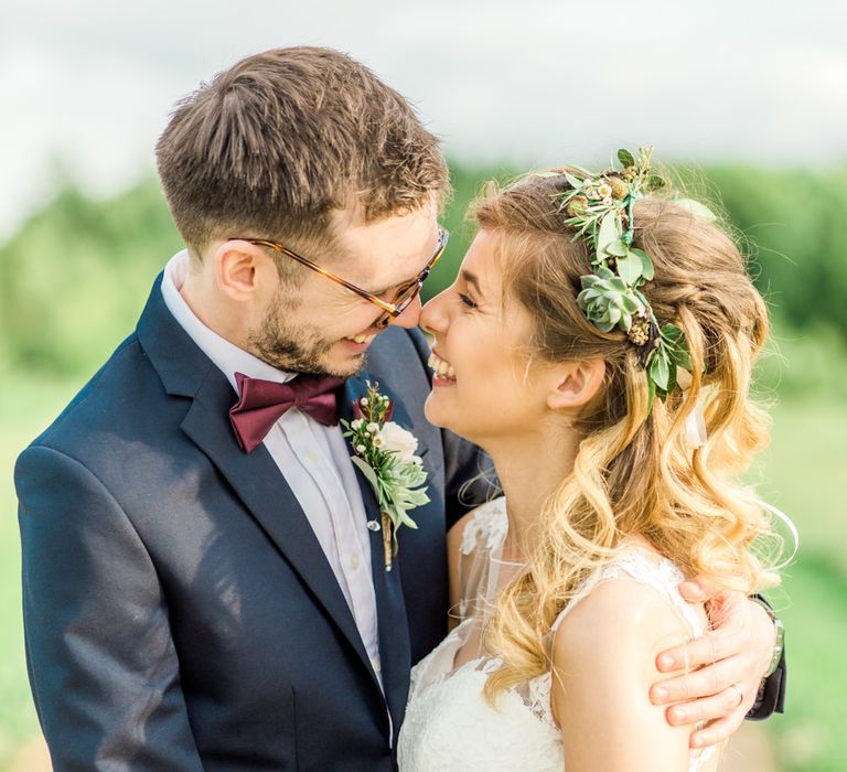 Bride in Pure Bride Dresses | Thames Chase Centre Boho Wedding | Gyan Gurung Photography