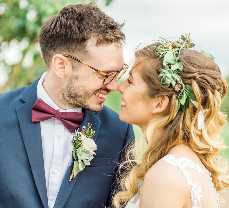 Bride in Pure Bride Dresses | Thames Chase Centre Boho Wedding | Gyan Gurung Photography