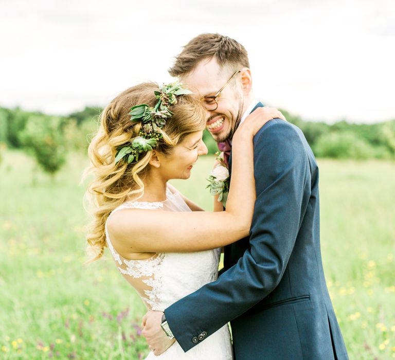 Bride in Pure Bride Dresses | Thames Chase Centre Boho Wedding | Gyan Gurung Photography