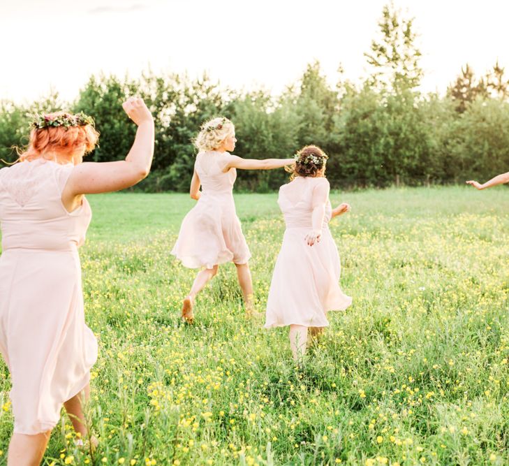 Bridesmaids in Pastel Pink ASOS Dresses | Gyan Gurung Photography