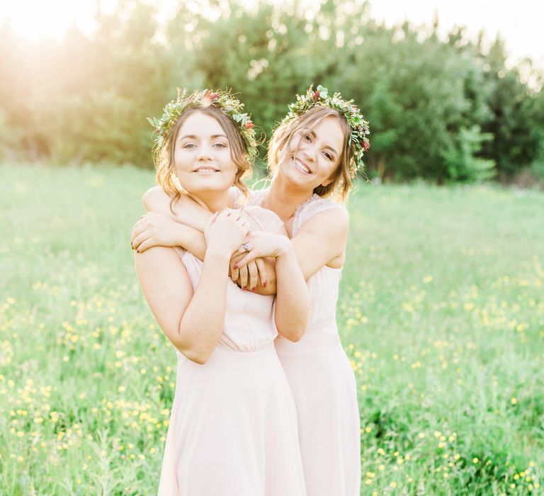 Bridesmaids in Pastel Pink ASOS Dresses | Gyan Gurung Photography