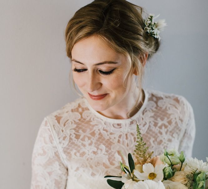 Bride in Catherine Deane Bridal Separates