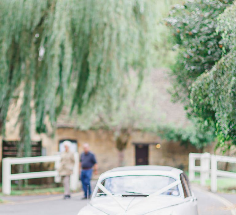 Classic White Wedding Car