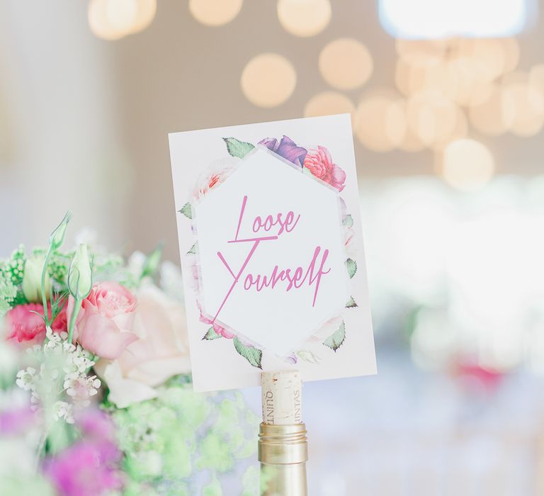 Floral Table Name Signs