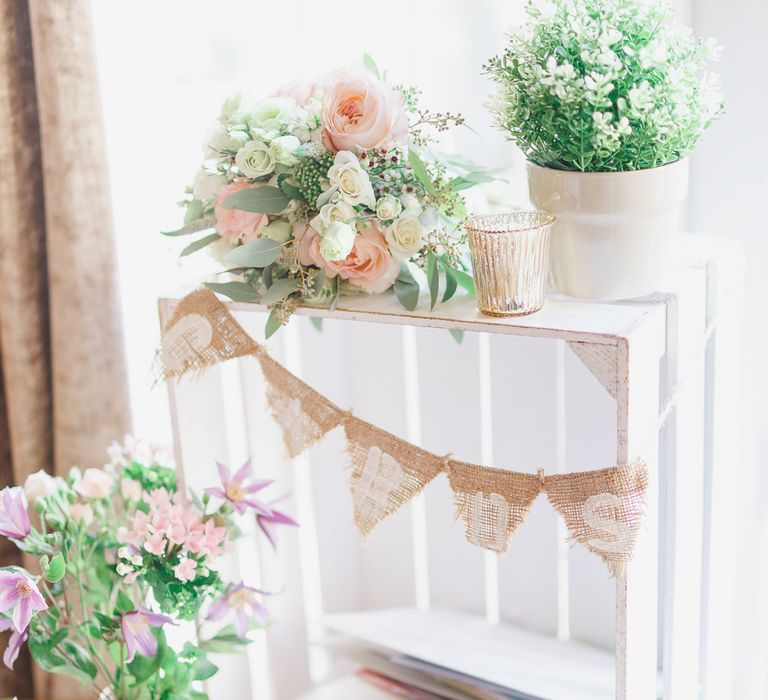 Rustic Crate with Jars Wedding Decor