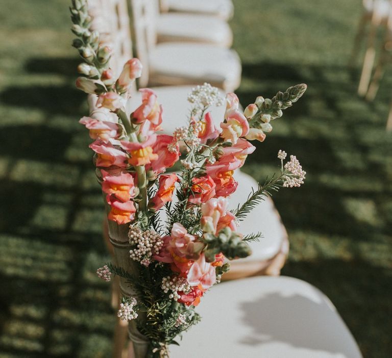 Floral Chair Back For Wedding