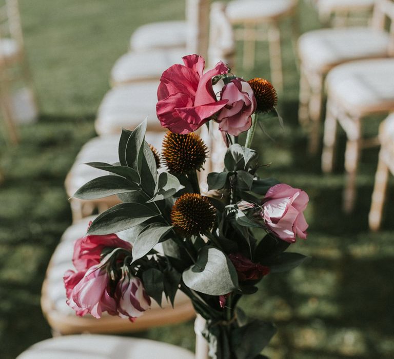 Floral Chair Back For Wedding