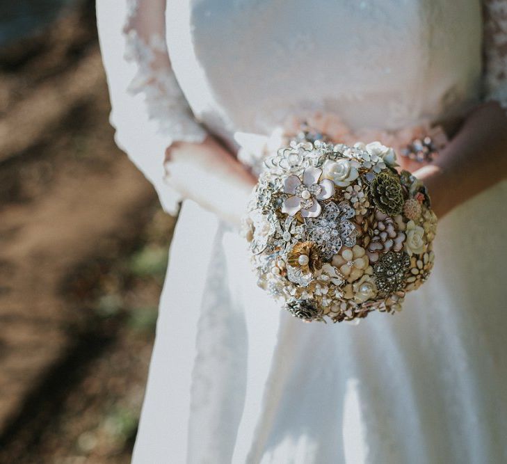 Bouquet Made From Brooches & Jewellery