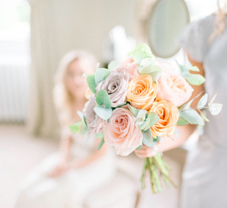 Pastel Peach Wedding Bouquet