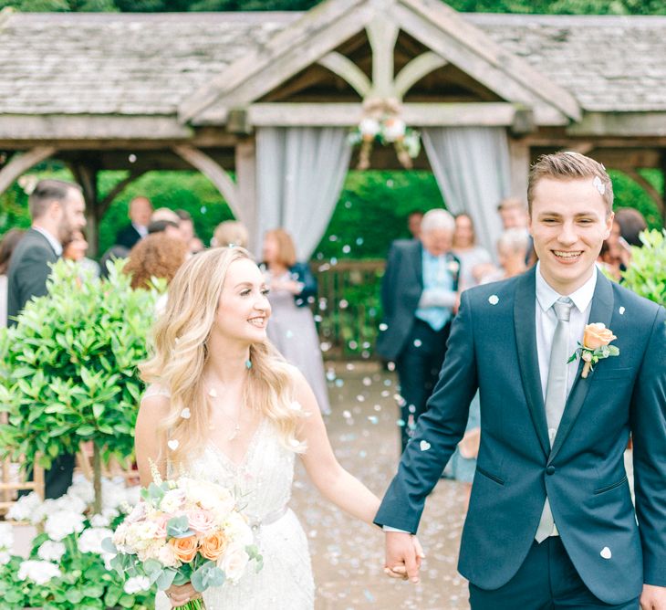 Outdoor Pavilion Wedding Ceremony Confetti Exit