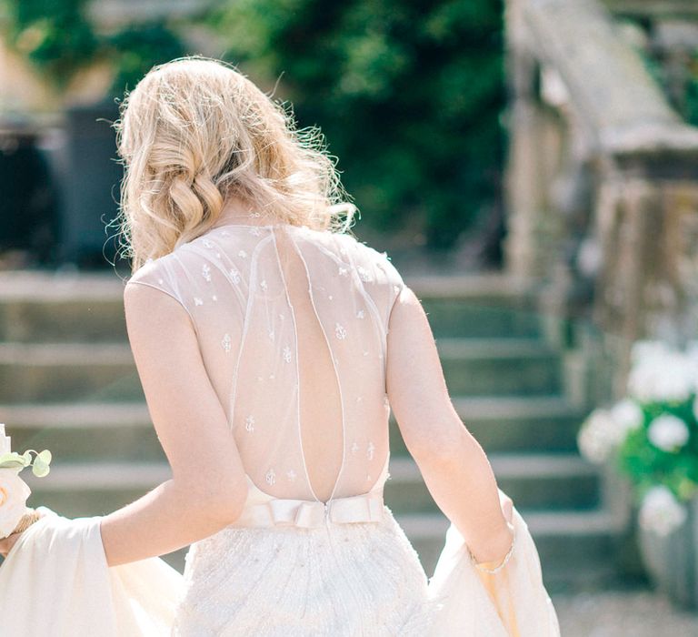 Bride in Jenny Packham Embellished Bridal Gown