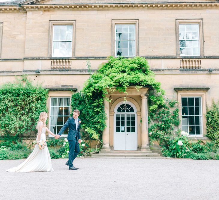 Bride & Groom Country House Portrait