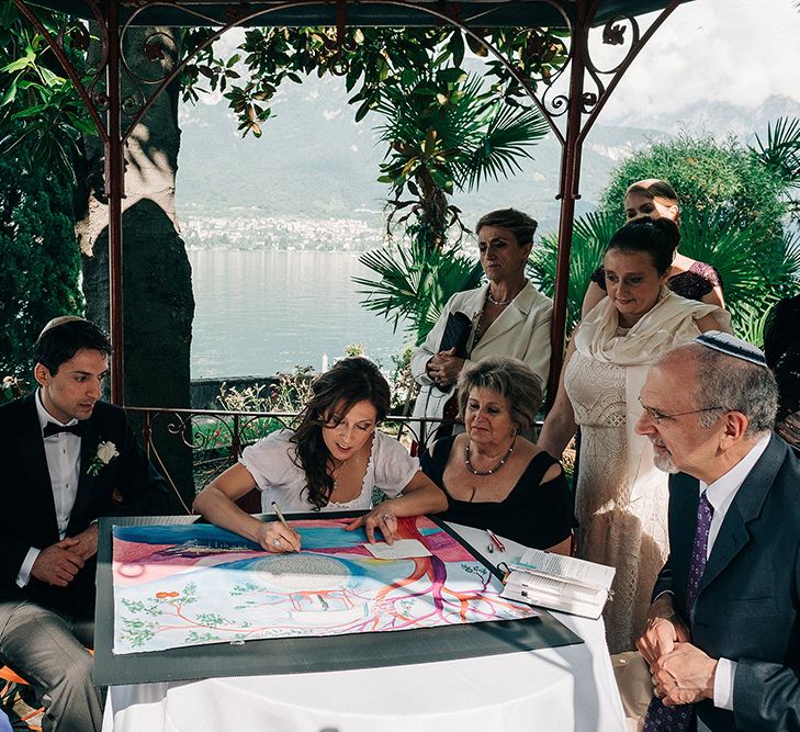 Traditional Jewish Outdoor Ceremony at Bellagio Lake Como | Jason Mark Harris Photography | Harris Films