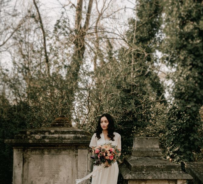 Nostalgic & Romantic Wedding Inspiration At Gothic Nunhead Cemetery London With Images From Wanderlust Creatives