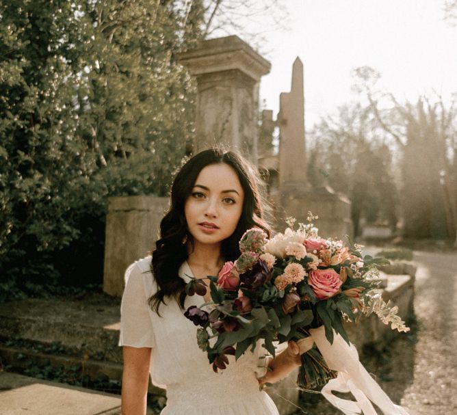 Nostalgic & Romantic Wedding Inspiration At Gothic Nunhead Cemetery London With Images From Wanderlust Creatives