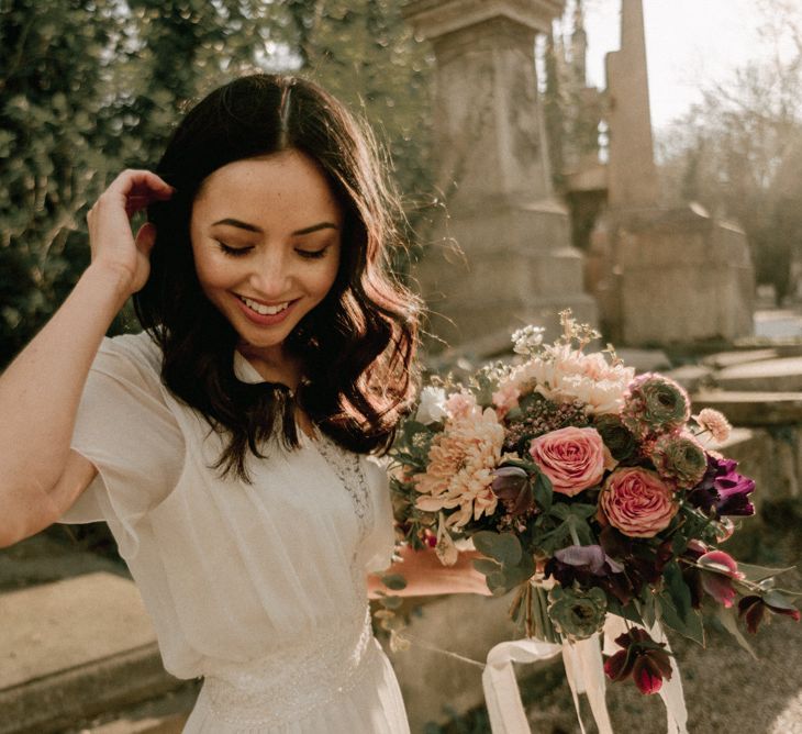 Nostalgic & Romantic Wedding Inspiration At Gothic Nunhead Cemetery London With Images From Wanderlust Creatives