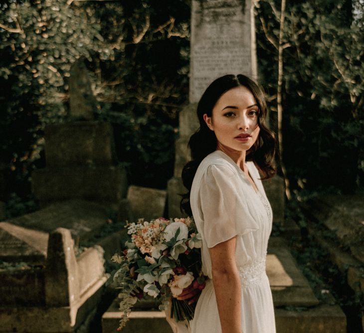 Nostalgic & Romantic Wedding Inspiration At Gothic Nunhead Cemetery London With Images From Wanderlust Creatives