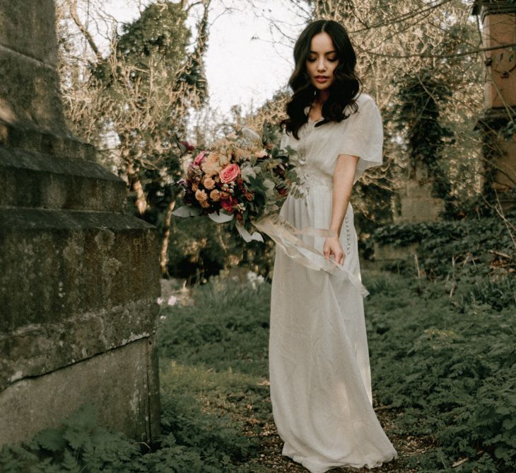 Nostalgic & Romantic Wedding Inspiration At Gothic Nunhead Cemetery London With Images From Wanderlust Creatives