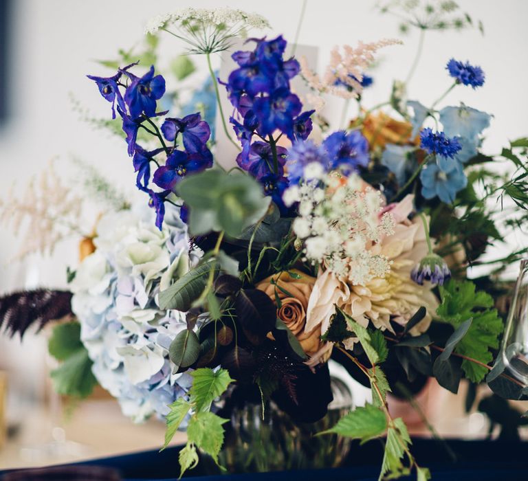 Blue & Purple Wedding Flowers