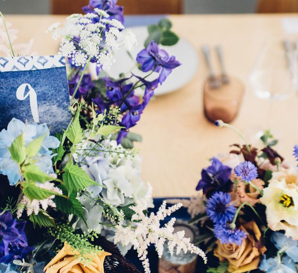 Blue & Purple Wedding Flowers