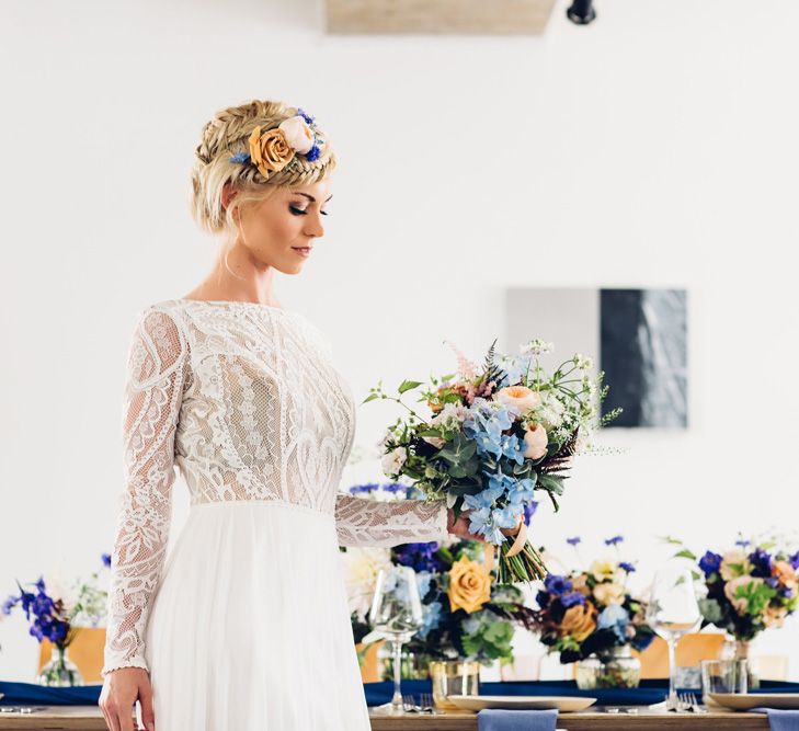 Blue & Purple Wedding Flowers