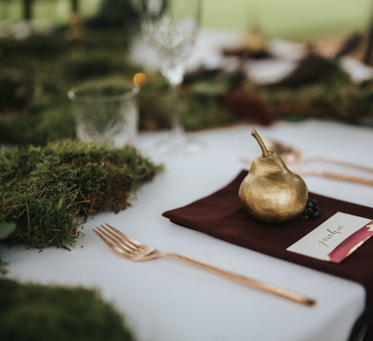 Golden Pear Place Setting