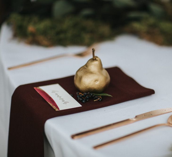 Golden Pear Place Setting