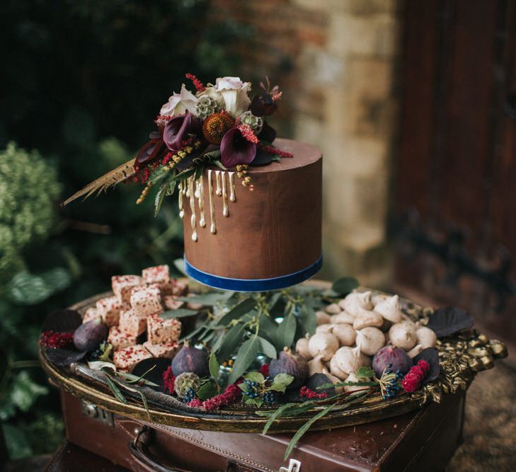 Chocolate Cake With Gold Drip Icing by The Confetti Cakery