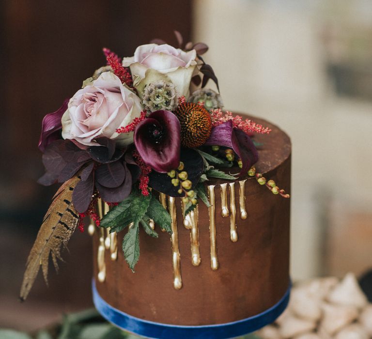 Chocolate Cake With Gold Drip Icing by The Confetti Cakery