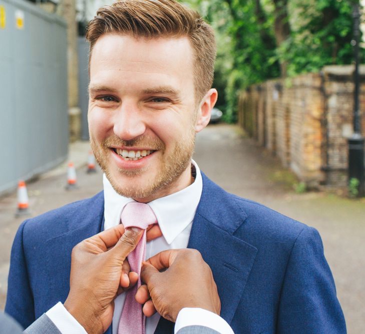 Groom Getting Ready