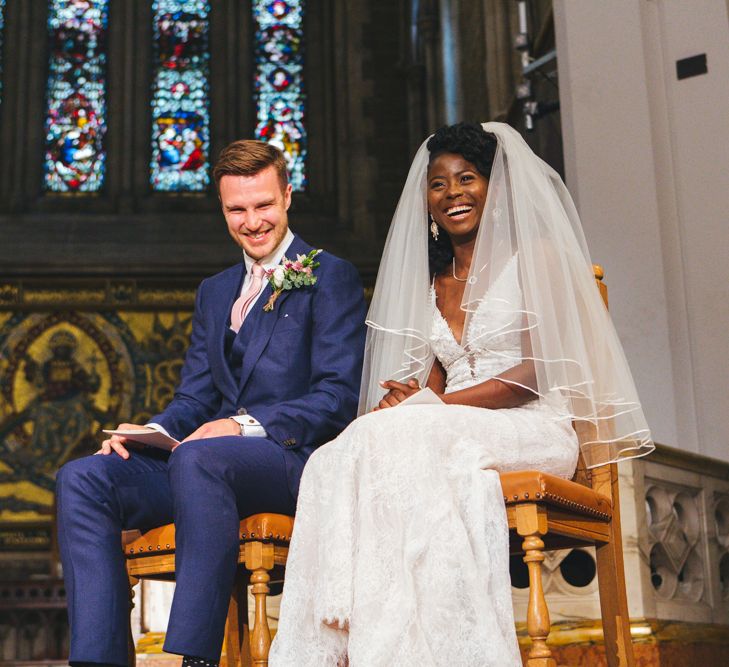 Bride & Groom During Wedding Ceremony