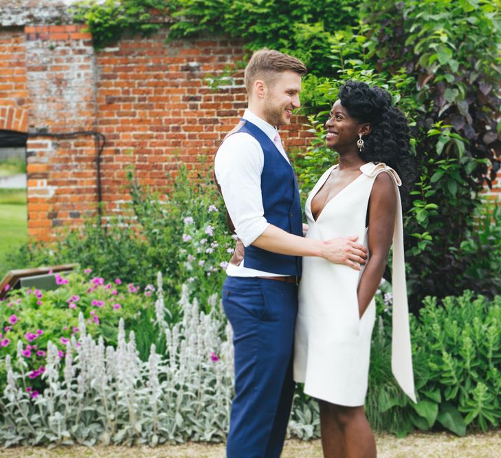 Bride In Valentino Cocktail Dress For Evening Reception