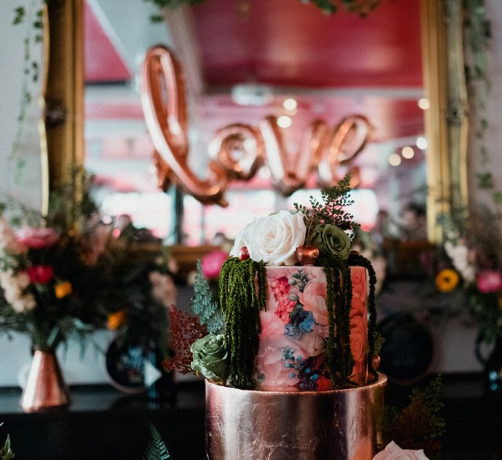 Etsy Wedding In London Pub With Artistic Woodland Details Bride In Bold Skirt By Coast & Bridesmaid In Sequinned Dress With Images By Claudia Rose Carter