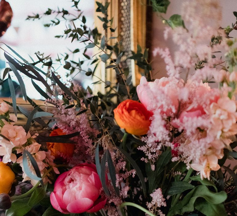 Etsy Wedding In London Pub With Artistic Woodland Details Bride In Bold Skirt By Coast & Bridesmaid In Sequinned Dress With Images By Claudia Rose Carter