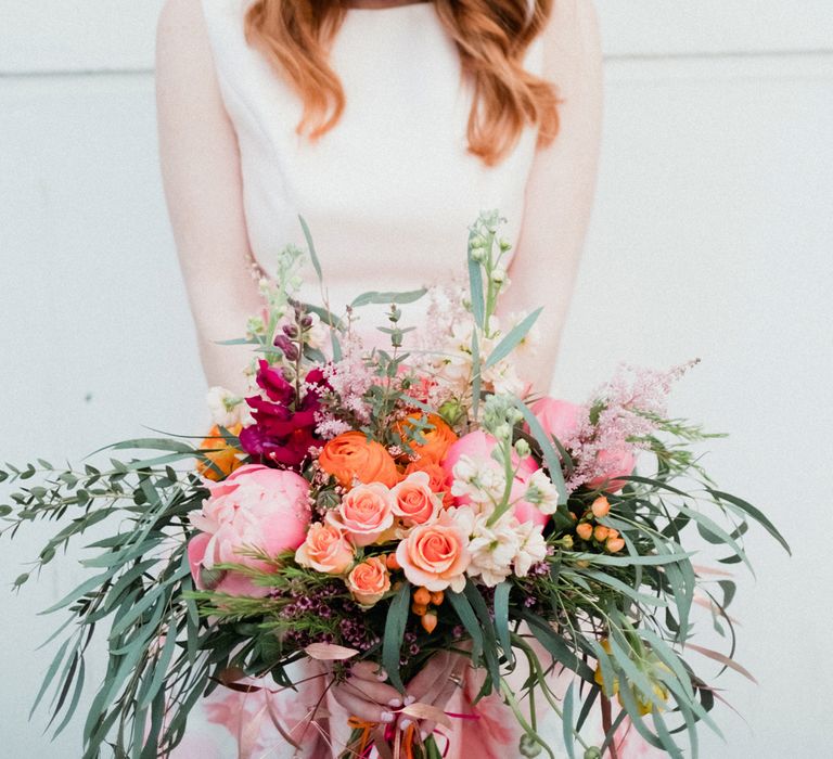 Etsy Wedding In London Pub With Artistic Woodland Details Bride In Bold Skirt By Coast & Bridesmaid In Sequinned Dress With Images By Claudia Rose Carter