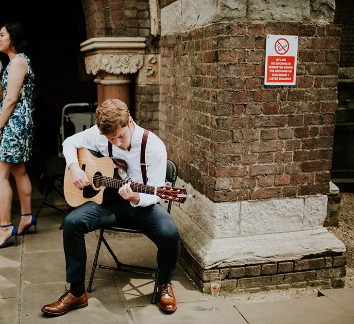 Guitarist | Luxe Wedding at St Stephen's Trust, Deconsecrated Church in Hampstead, London | Irene yap Photography