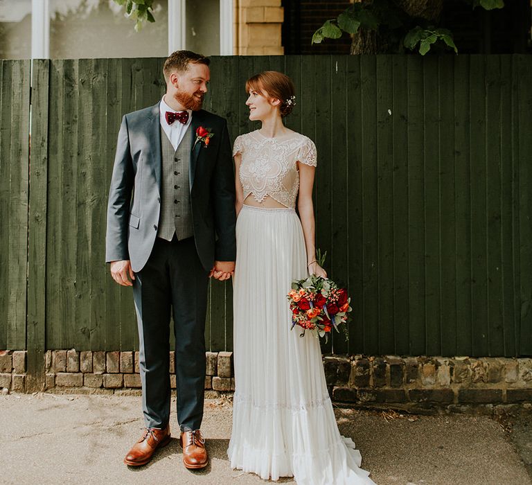 Bride in Inbal Raviv Gown | Groom in Hugo Boss Suit | Luxe Wedding at St Stephen's Trust, Deconsecrated Church in Hampstead, London | Irene yap Photography