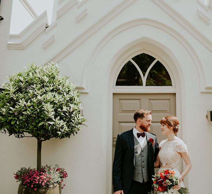 Bride in Inbal Raviv Gown | Groom in Hugo Boss Suit | Luxe Wedding at St Stephen's Trust, Deconsecrated Church in Hampstead, London | Irene yap Photography