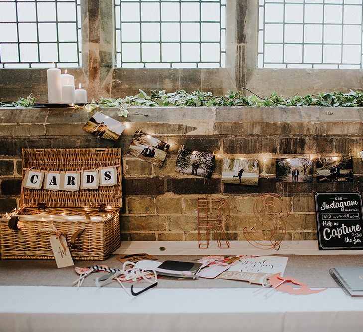 Wedding Card Table | Guest Book | Wedding Decor | Luxe Wedding at St Stephen's Trust, Deconsecrated Church in Hampstead, London | Irene yap Photography