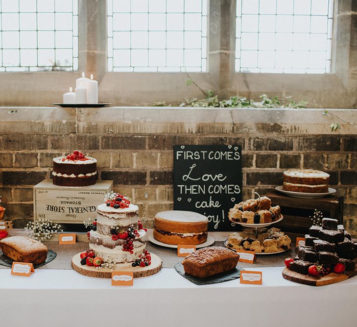 DessertTable | Wedding Cake | Luxe Wedding at St Stephen's Trust, Deconsecrated Church in Hampstead, London | Irene yap Photography