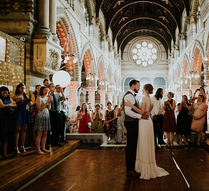 First Dance | Bride in Inbal Raviv Gown | Luxe Wedding at St Stephen's Trust, Deconsecrated Church in Hampstead, London | Irene yap Photography