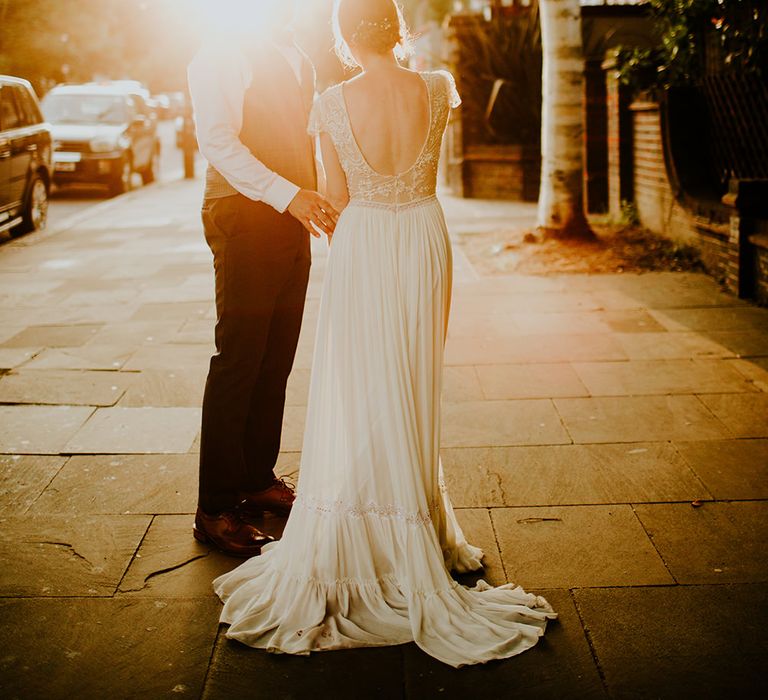 Bride in Inbal Raviv Gown | Groom in Hugo Boss Suit | Luxe Wedding at St Stephen's Trust, Deconsecrated Church in Hampstead, London | Irene yap Photography