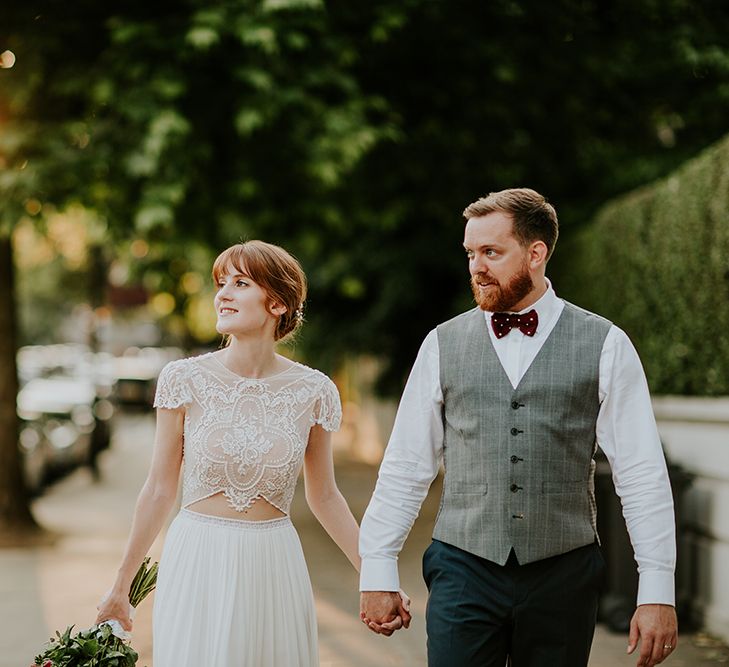 Bride in Inbal Raviv Gown | Groom in Hugo Boss Suit | Luxe Wedding at St Stephen's Trust, Deconsecrated Church in Hampstead, London | Irene yap Photography