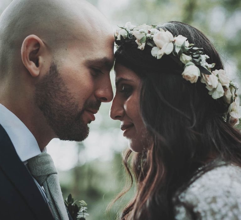 Non Religious Wedding With Indian & Spanish Cultural Traditions Bride In Simple Red Wedding Sari & ASOS Dress Images By Meghan Lorna