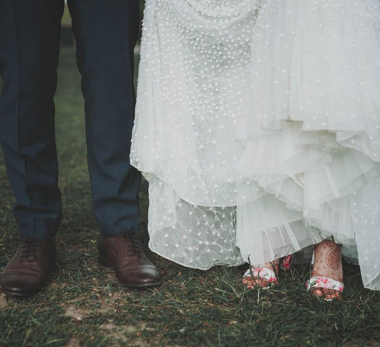 Non Religious Wedding With Indian & Spanish Cultural Traditions Bride In Simple Red Wedding Sari & ASOS Dress Images By Meghan Lorna