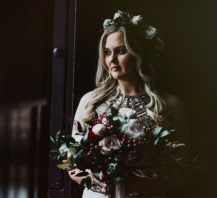 Amanda Wakeley Bride For A Stylish Autumnal Wedding Styled By Amber At Bellinter House With Images From Savo Wedding Photography